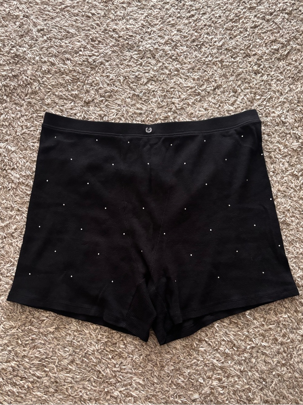PINK Victoria's Secret Black Studded Shorts Size XL